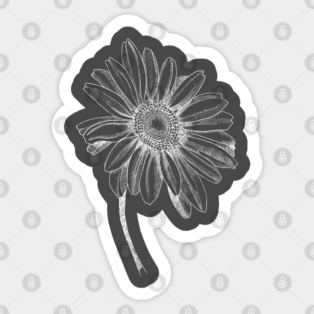 Daisy - Ink Variation 2 Sticker by artofsuff